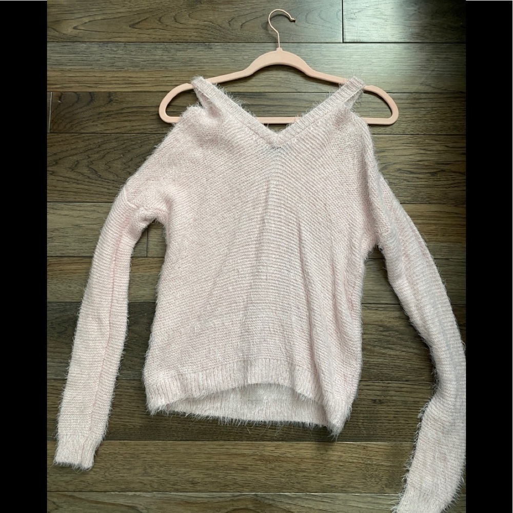 Almost Famous Pink Fuzzy Sweater